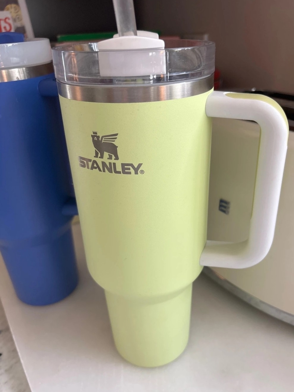 40oz Stanley Tumblers Blue&Pale Yellow